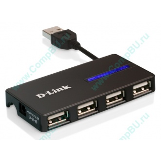 Карманный USB 2.0 концентратор D-Link DUB-104 в Апрелевке, USB хаб DLink DUB104 (Апрелевка)